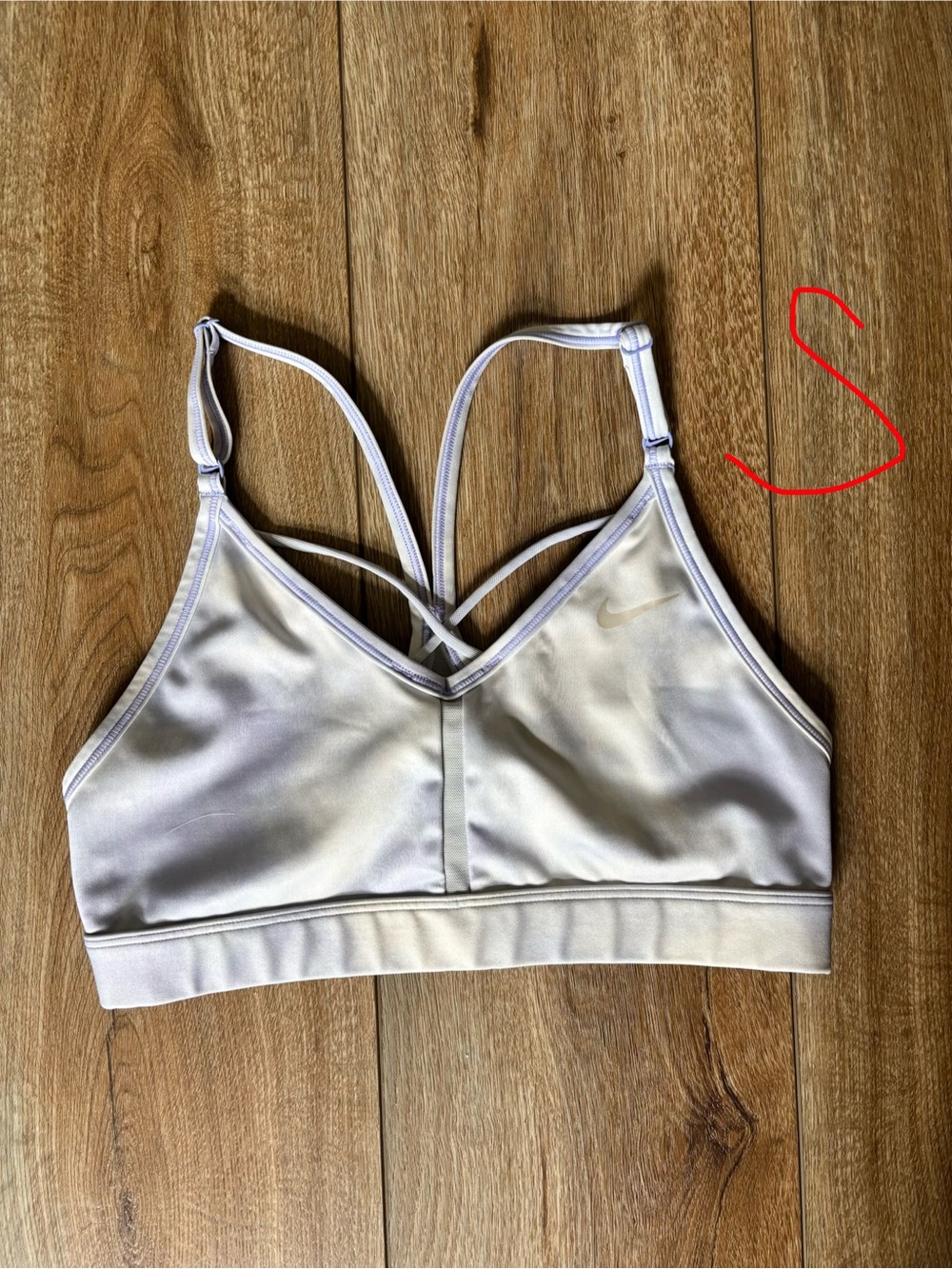 Nike White Strappy Low-Impact Sports Bra